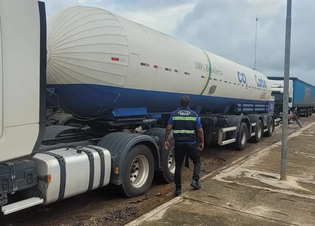 SEFA apreende 27 toneladas de CO2 líquido em Cachoeira do Piriá