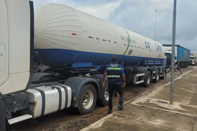 SEFA apreende 27 toneladas de CO2 líquido em Cachoeira do Piriá